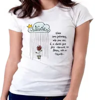 Baby look blusa feminina Eleve suas palavras não sua voz - Foto 6