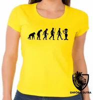 Baby look blusa feminina evolução alien et ovni - Foto 3