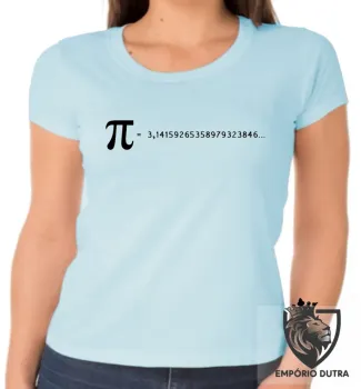 Baby look blusa feminina fórmula pi Matemática - Foto 2