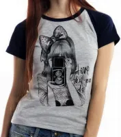 Baby look blusa feminina Fotógrafo fotografia love what you do - Foto 4
