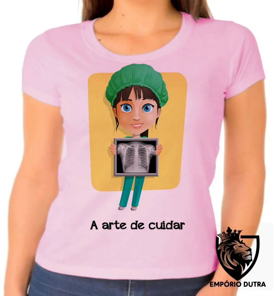 Baby look blusa feminina Enfermagem arte cuidar Imagem