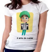 Baby look blusa feminina Enfermagem arte cuidar - Foto 5