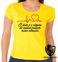 Baby look blusa feminina Enfermagem dom ciência - Foto 3