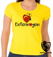 Baby look blusa feminina Enfermagem enfermeira love esteto - Foto 3