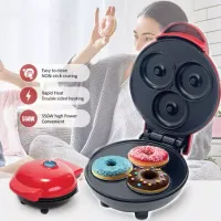 Mini Máquina De Donuts Elétrica 3 Furos Rápido 110V - Foto 7