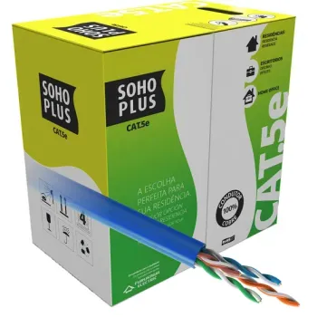 Soho Furukawa Cabos De Rede Cat5 4 Pares - Cabo de Internet RJ45 PC Rolo 305 metros Caixa 
