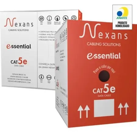 Nexans Cabos De Rede Cat5 4 Pares - Cabo de Internet RJ45 PC Rolo 305 metros Caixa  Imagem