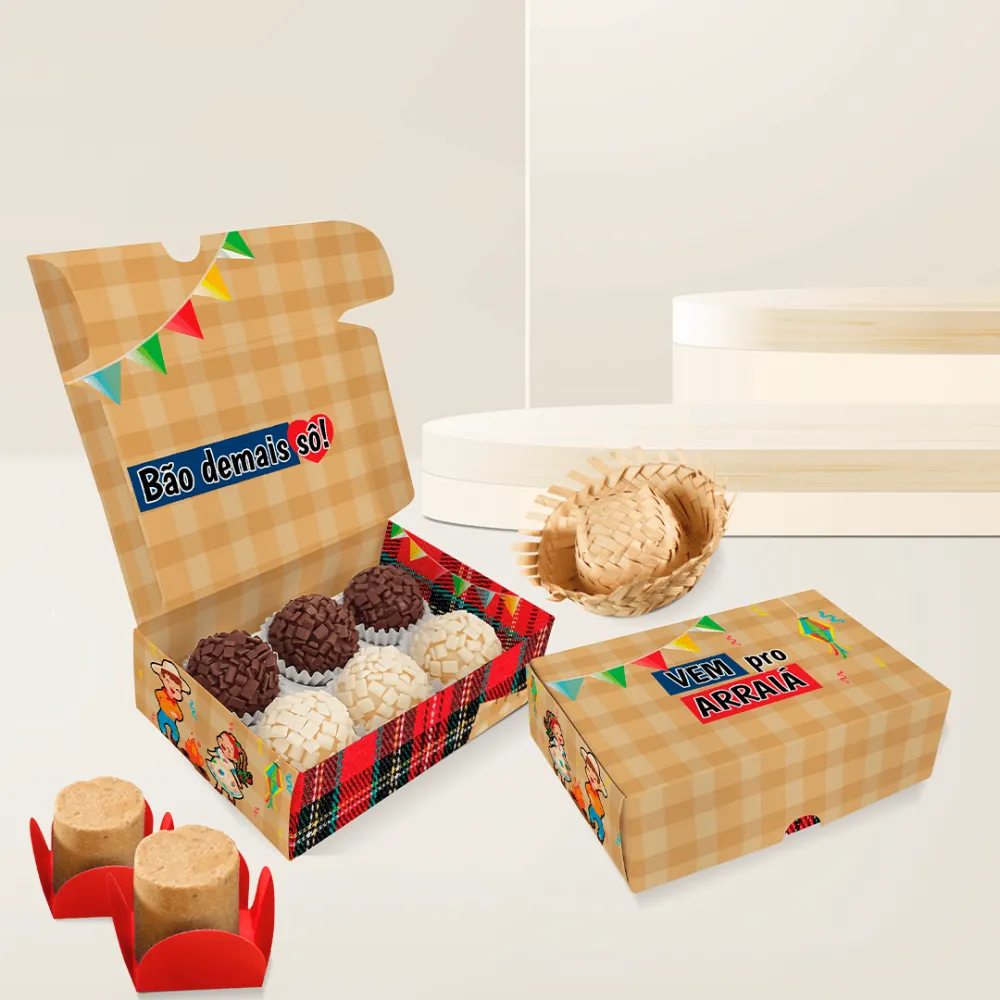 Caixa com 6 doces arraia