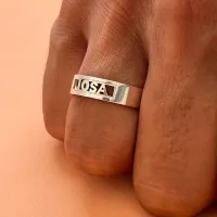 Anel de prata com nome personalizado - AN820