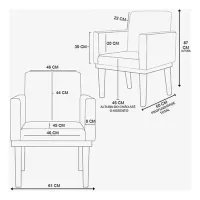 Poltrona Decorativa Base + Reforçada Oferta Balaqui Decor - Foto 3