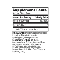 Biotina 10000 Mcg C/ Keratin Spring Valley® - 60 Tablets Eua - Foto 6
