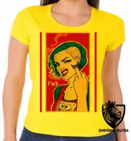 Baby look blusa feminina Fuck woman feminista - Foto 3