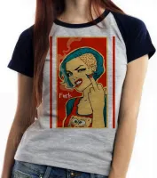 Baby look blusa feminina Fuck woman feminista - Foto 4