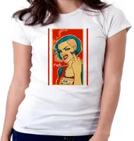 Baby look blusa feminina Fuck woman feminista - Foto 5