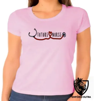 Baby look blusa feminina future nurse enfermagem enfermeira