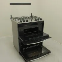 Fogão Brastemp 5 Bocas Duplo Forno Cor Inox Com Botões Removíveis E Exclusivo Aro Protetor  - Foto 5