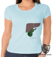 Baby look blusa feminina Gallstones suck figado orgão - Foto 3