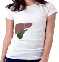 Baby look blusa feminina Gallstones suck figado orgão - Foto 6