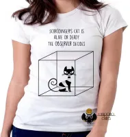 Baby look blusa feminina gato schrodinger fisica quantica - Foto 6