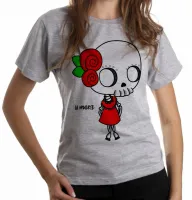 Baby look blusa feminina Girl la muerte dama da morte mexicana caveira - Foto 6