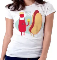 Baby look blusa feminina High Five salsicha catchup hot dog - Foto 5