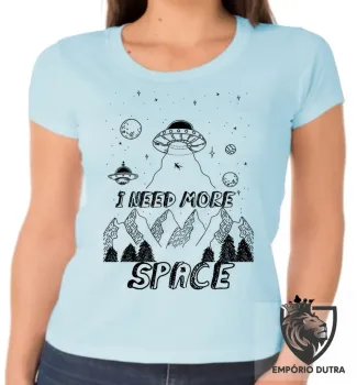 Baby look blusa feminina I need more space alien et ovni - Foto 2