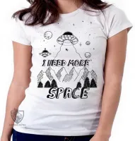 Baby look blusa feminina I need more space alien et ovni - Foto 5
