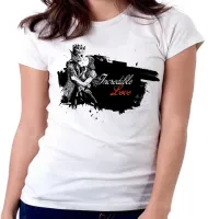 Baby look blusa feminina Incredible Love caveira princesa - Foto 5