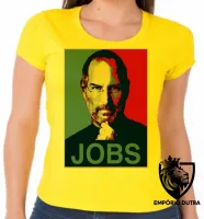Baby look blusa feminina steve Jobs apple maça - Foto 2