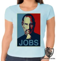 Baby look blusa feminina steve Jobs apple maça - Foto 3