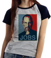 Baby look blusa feminina steve Jobs apple maça - Foto 5