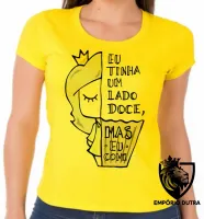 Baby look blusa feminina Lado doce comi cupcake - Foto 3