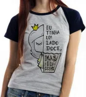 Baby look blusa feminina Lado doce comi cupcake - Foto 4