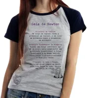 Baby look blusa feminina Leis de Newton - Foto 5