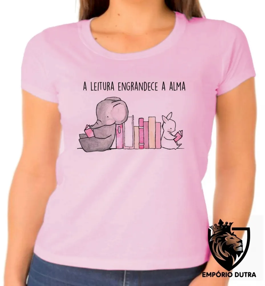 Baby look blusa feminina leitura engrandece alma Imagem