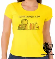Baby look blusa feminina leitura engrandece alma - Foto 3