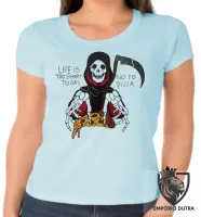 Baby look blusa feminina Life is too short to say no to pizza - Foto 2