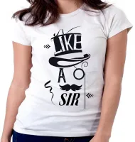 Baby look blusa feminina Like sir sim senhor ingles - Foto 6