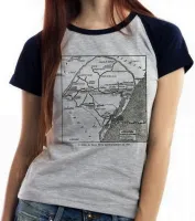 Baby look blusa feminina Linhas férreas Rio Grande do Sul antigo trem - Foto 5