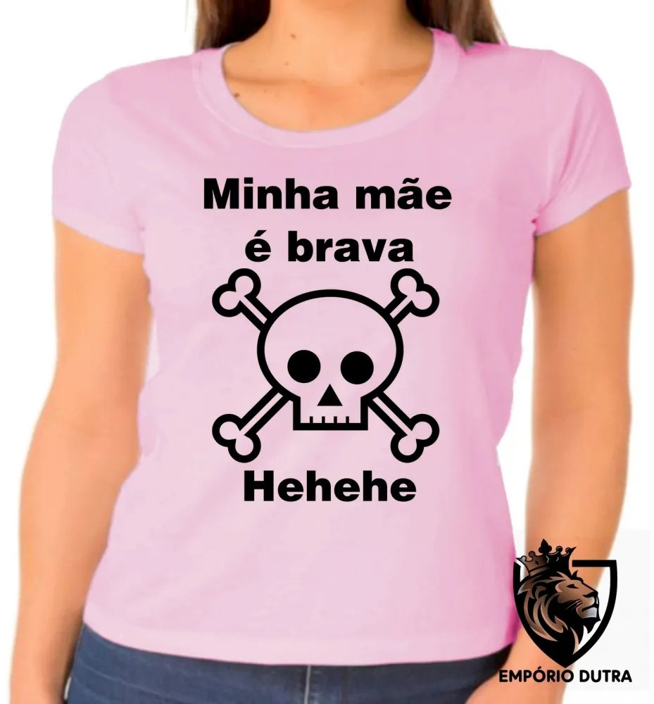 Baby look blusa feminina Mãe brava presente dia das mães Imagem