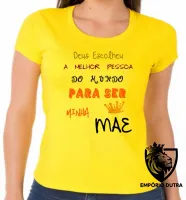 Baby look blusa feminina Mãe Deus escolheu presente dia das mães - Foto 3