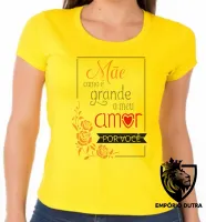 Baby look blusa feminina Mãe meu amor grande dia das mães - Foto 3
