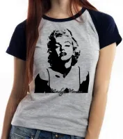 Baby look blusa feminina Marilyn Monroe estados unidos - Foto 4