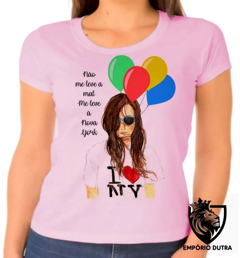 Baby look blusa feminina Me leve à Nova York NY New York