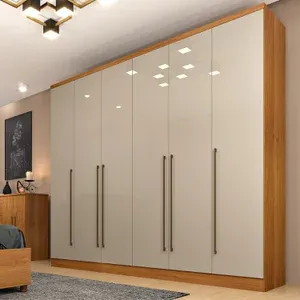 Guarda-roupa Casal 6 Portas 8 Gavetas Portugal Espresso Móveis Neve