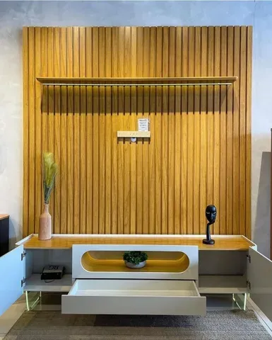 Painel com Rack ripado Imagem