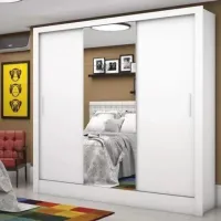 guarda roupa casal Branco amadeirado - Foto 2