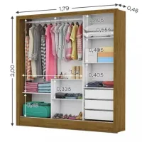 Guarda roupa casal Preto - Foto 2