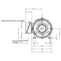 Motor Elétrico 20CV 4P Trifásico 220/380/440V - WEG-11405420 - Foto 2