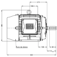 Motor Elétrico 20CV 4P Trifásico 220/380/440V - WEG-11405420 - Foto 3